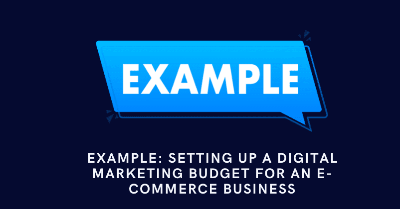 Example Setting Up a Digital Marketing Budget for an E-Commerce Business