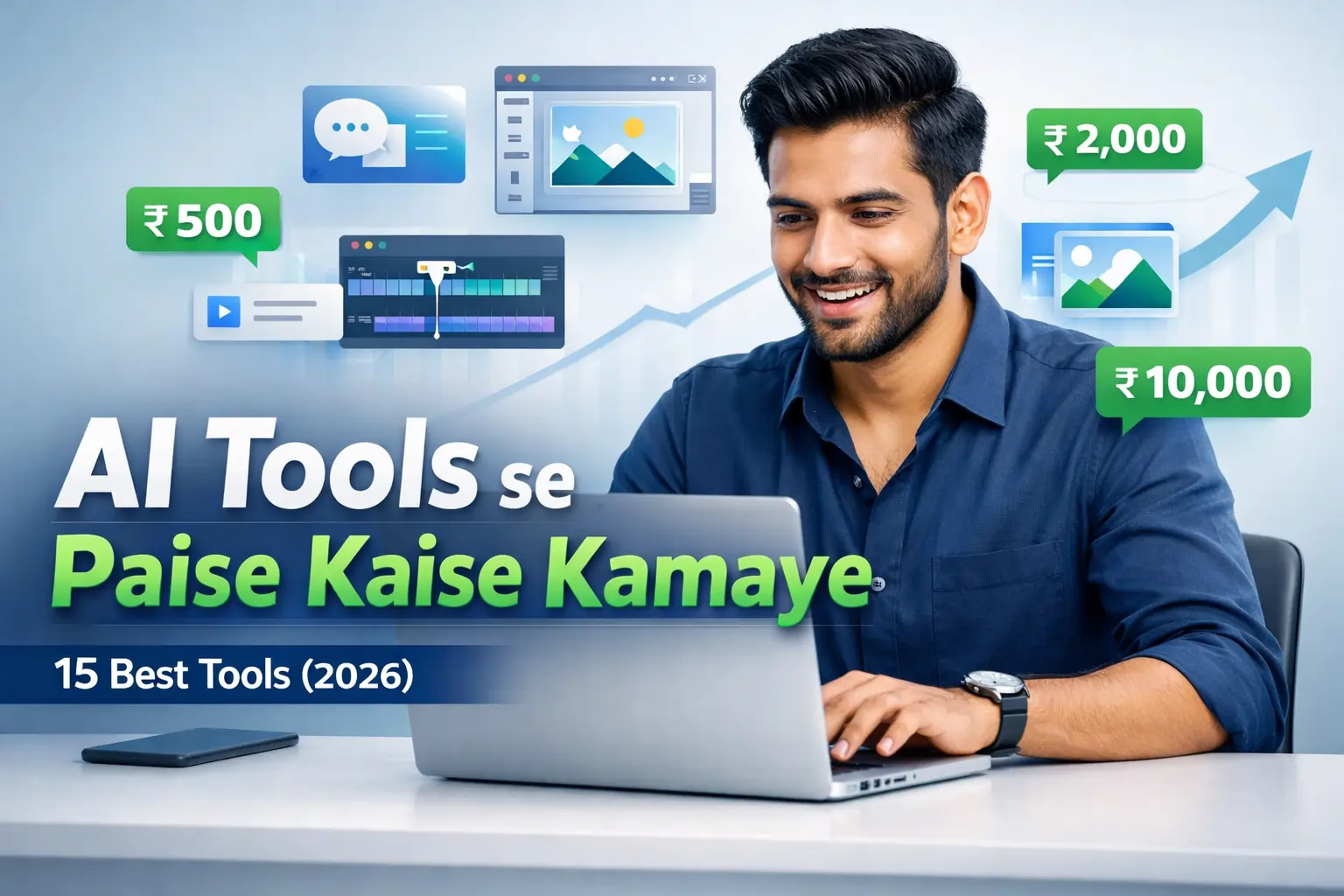 AI tools se paise kaise kamane ke 15 tarike