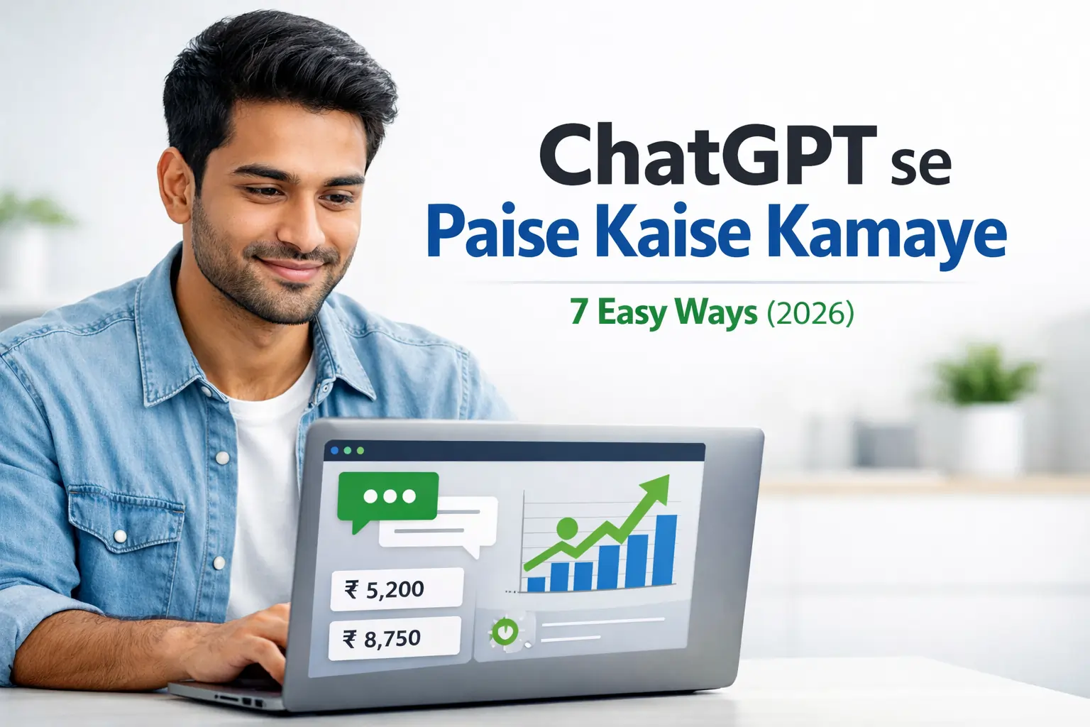 Read more about the article ChatGPT se paise kaise kamaye (2026) – 7 Proven Tareeke Beginners ke liye