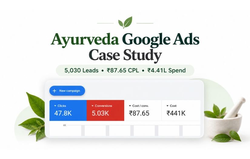 Read more about the article Ayurveda Google Ads Case Study: 5,030 Conversions at ₹87.65