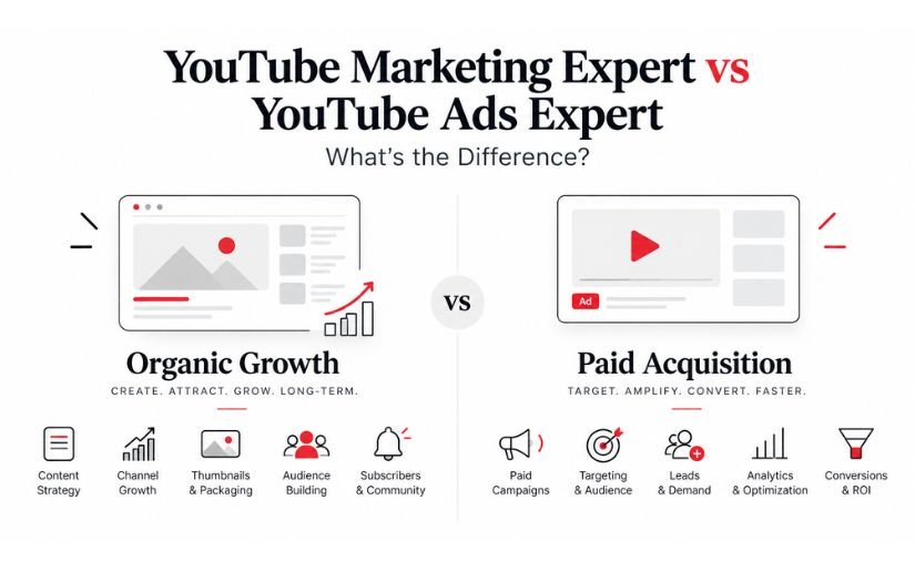 YouTube Marketing Expert vs YouTube Ads Expert In India
