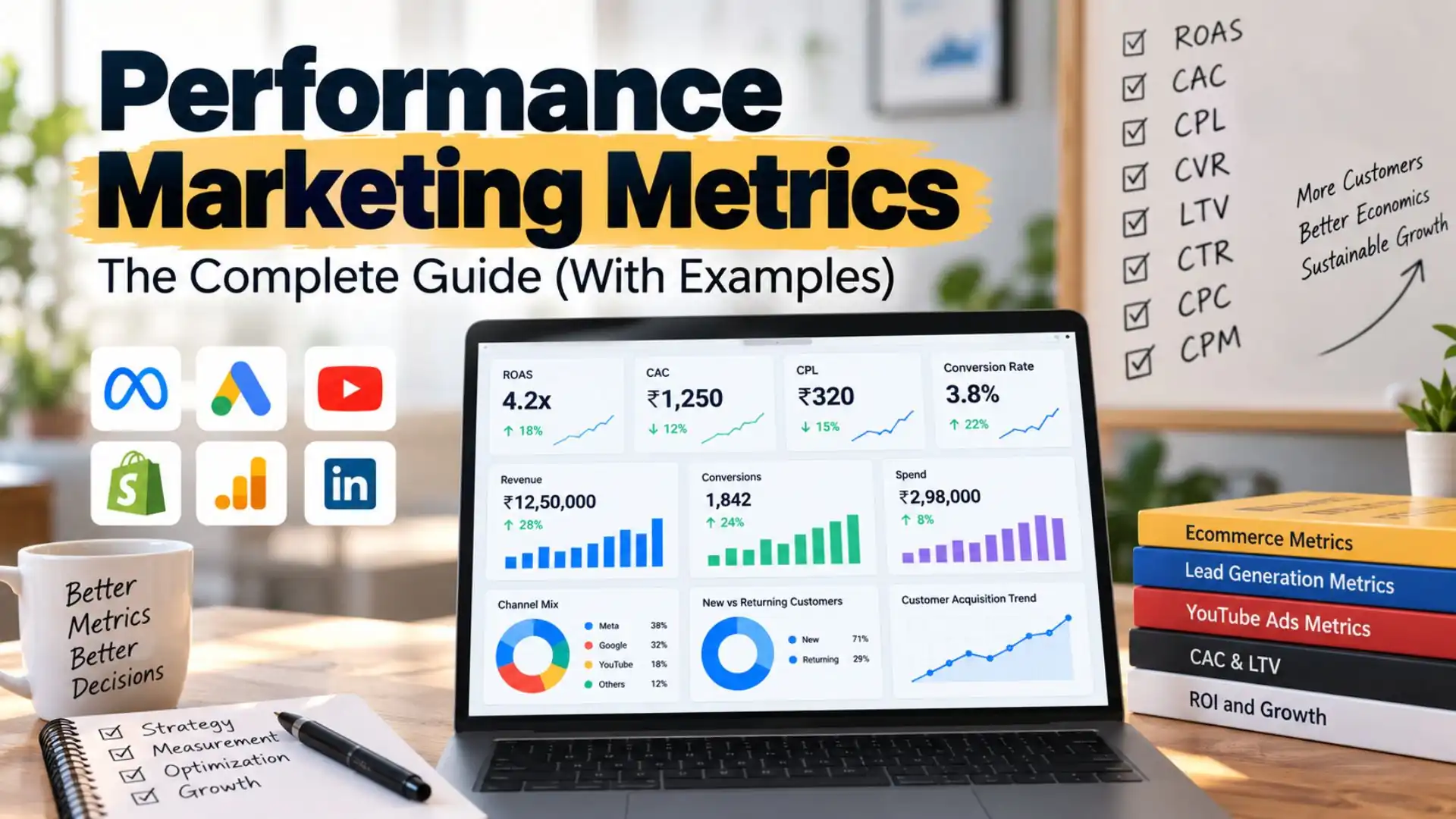 Read more about the article Performance Marketing Metrics That Actually Matter: ROAS, CAC, CPL, CVR & LTV